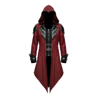 Men's Medieval Hooded Assassin Jacket & Surcoat Costume
