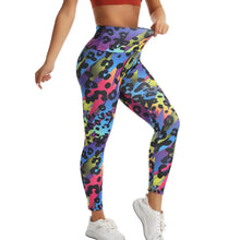 Colorful Leopard Print High Waist Leggings