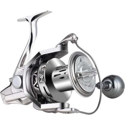 Spinning Aluminum Frame Carbon Fiber 55LB Power Drag Heavy Long Casting Reel