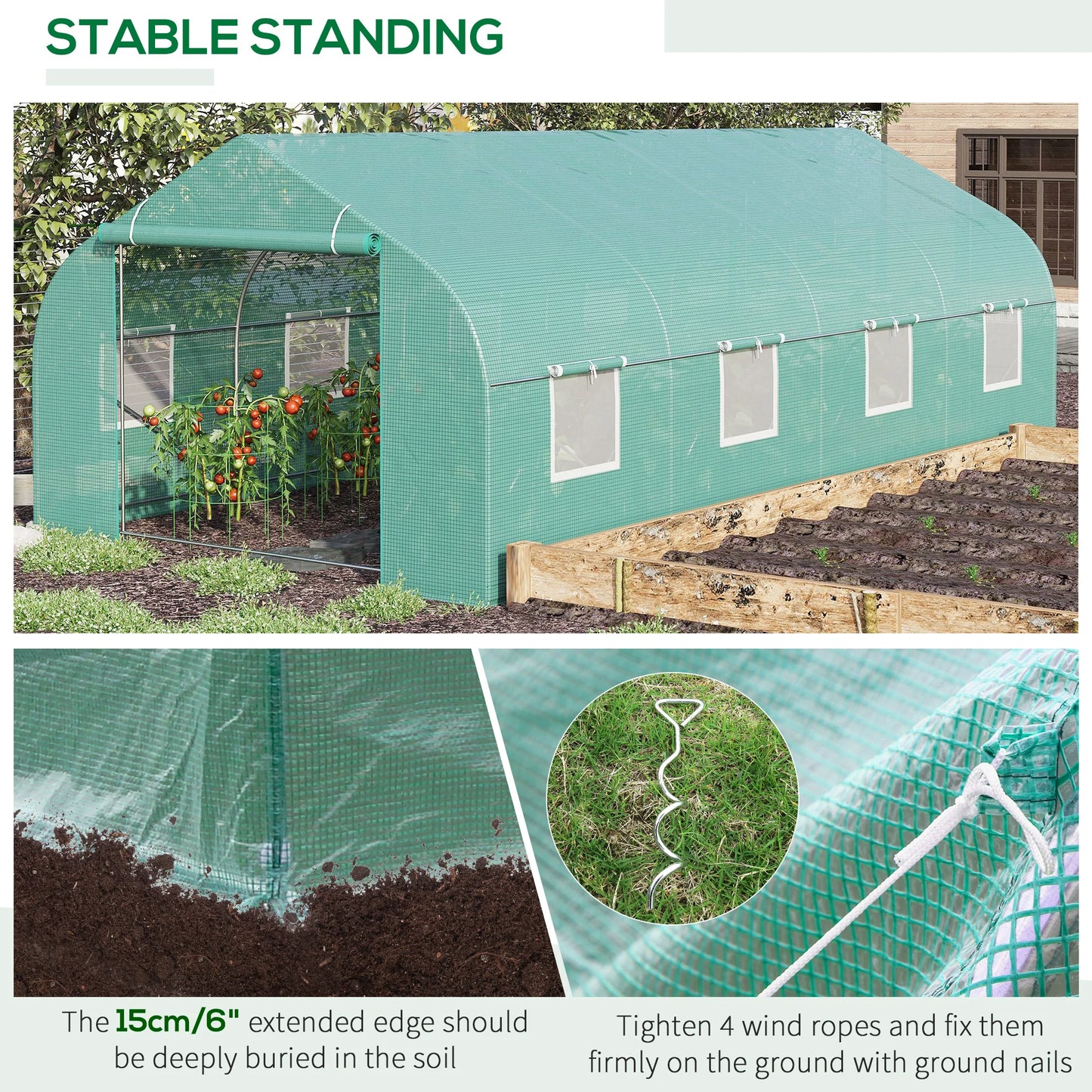 20' X 10' X 7' Greenhouse Large Walk-In