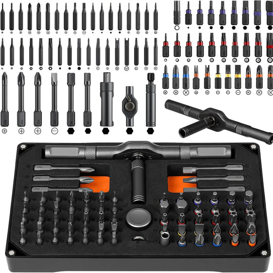 Ratchet Screwdriver Set Detachable Ratchet T Handle