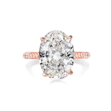 925 Sterling Silver Oval Simulated Diamond Ring