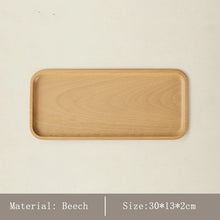 HeMu Walnut Beech Whole Wooden Japanese Dining Tray