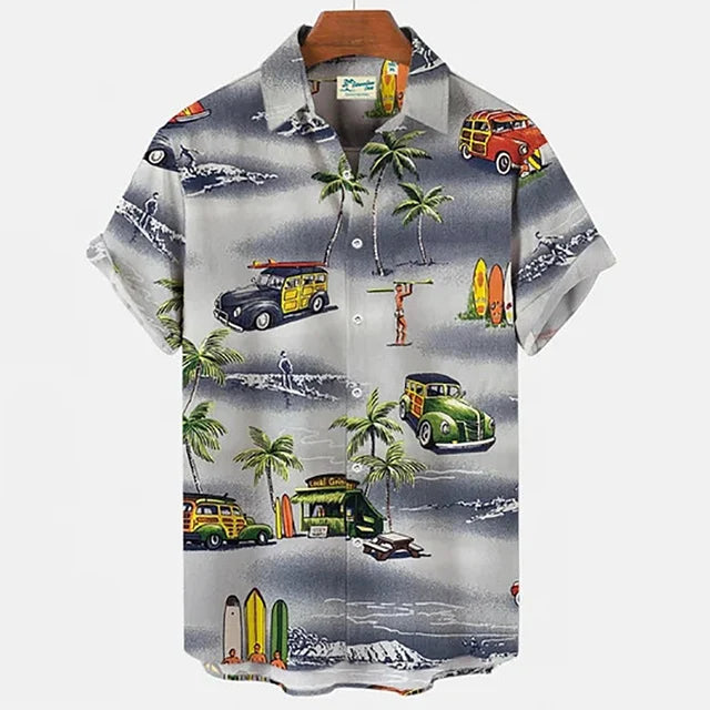 Vibrant Parrot Tropical Floral Print Shirt