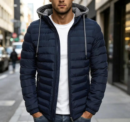 Men's Winter Fleece-Lined Hooded Jacket
