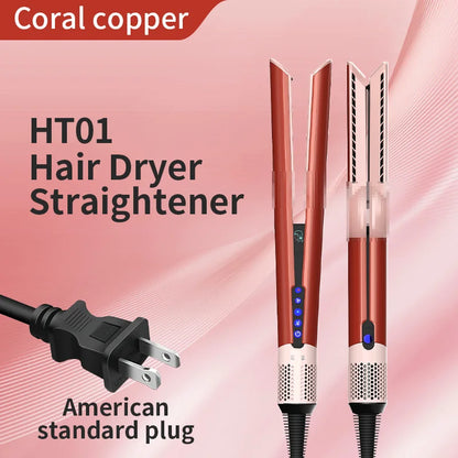 HT01 2-in-1 Hair Dryer & Straightener Brush