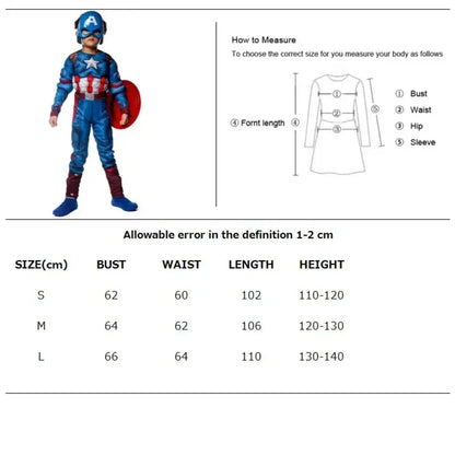 Halloween Captain Rogers Superhero Costume