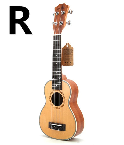 21-Inch Soprano Ukulele Starter Kit - Mahogany Wood & Nylon Strings