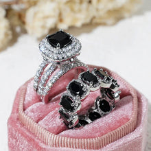 Gorgeous 2Pcs Set Brilliant Zirconia Rings