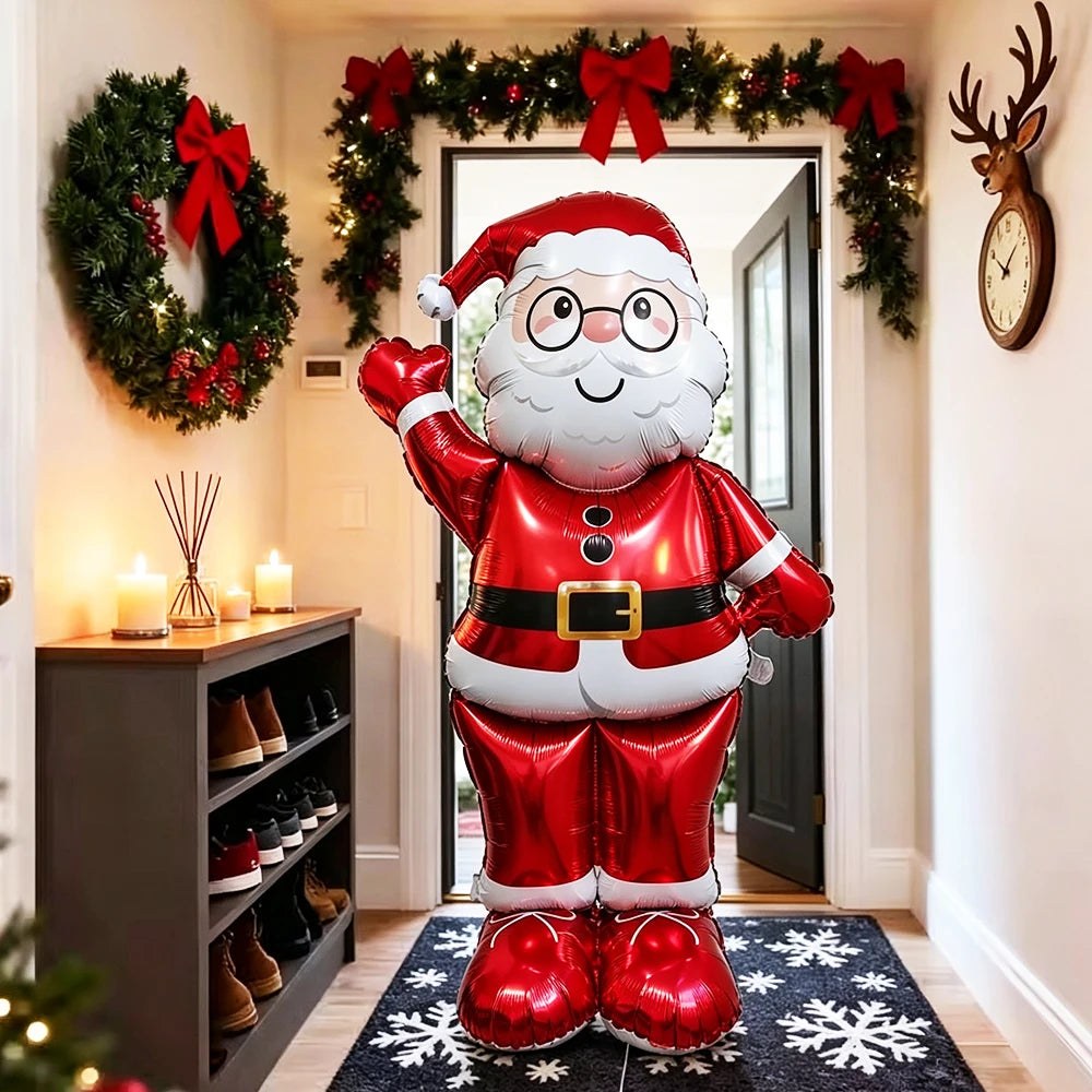 Giant Standing Santa Claus Foil Balloons Christmas Decoration