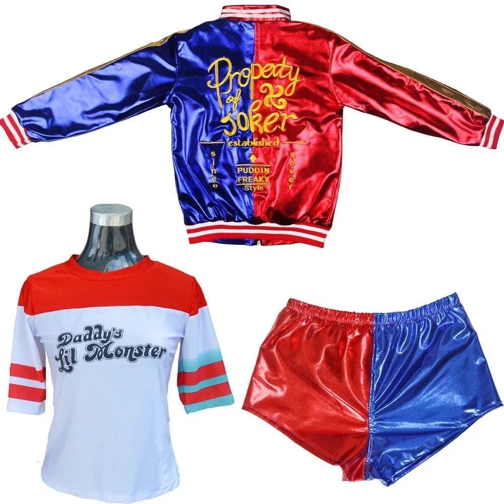 Women's Harley Quinn Cosplay Costume Set