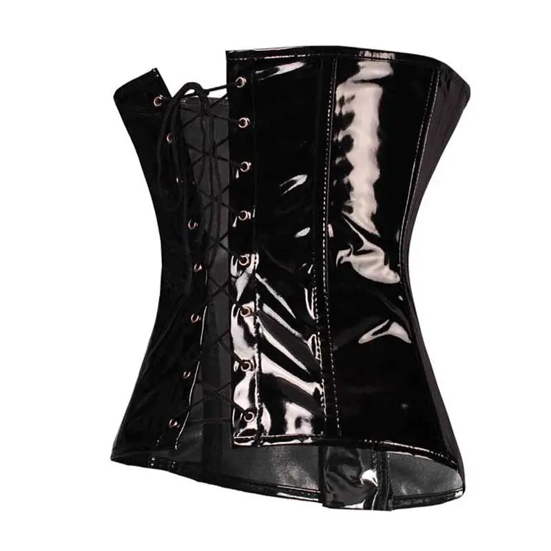 Black Vinyl Corset Top