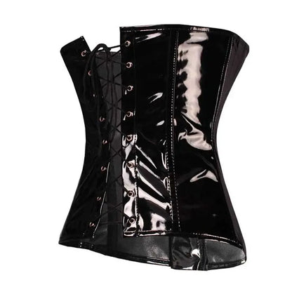Black Vinyl Corset Top