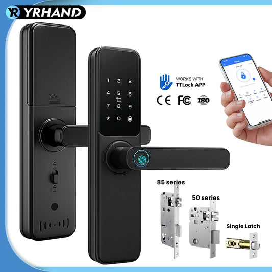 Bluetooth TTLock App Fingerprint Touch Screen Smart Lock