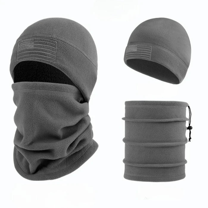 Winter Tactical Balaclava Thermal Fleece Ski Mask & Neck Warmer Set