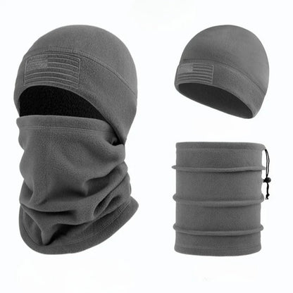 Winter Tactical Balaclava Thermal Fleece Ski Mask & Neck Warmer Set
