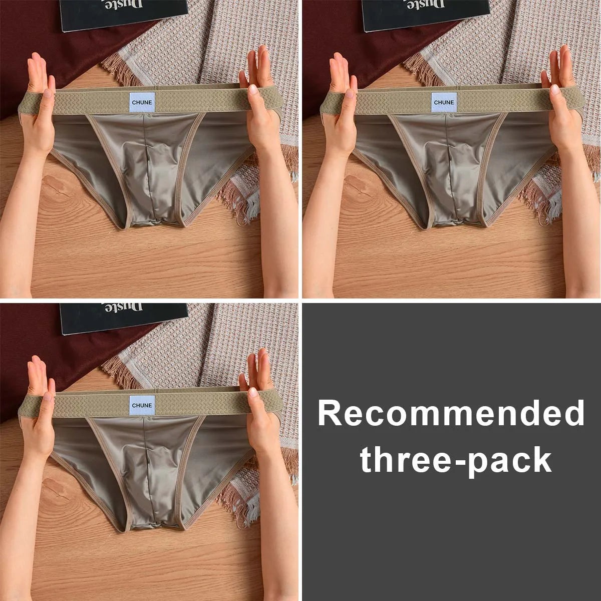 3pcs Lorien Crest Ice Silk Briefs