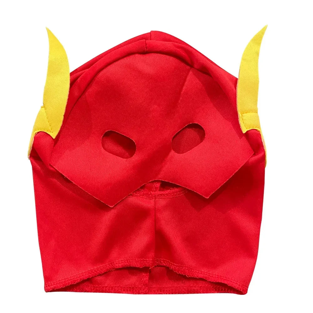 Kids' & Adults' The Flash Superhero Cosplay Costume – Muscle Chest Jumpsuit & Mask Set