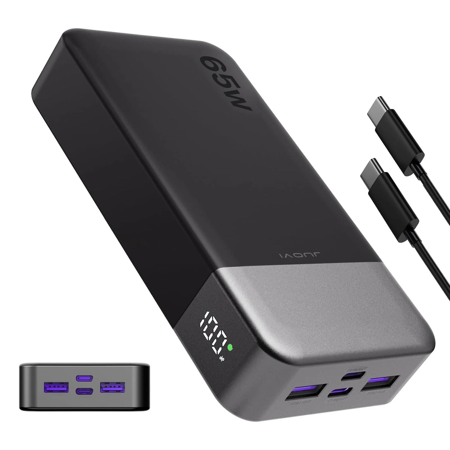 JUOVI J2931 65W 20000mAh Laptop Power Bank Fast Charging Portable Charger