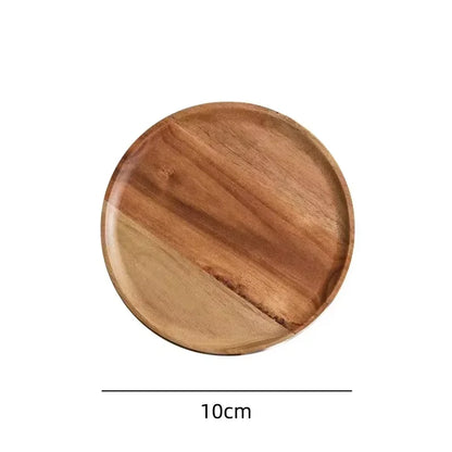 Wooden Round Serving Platter Tray