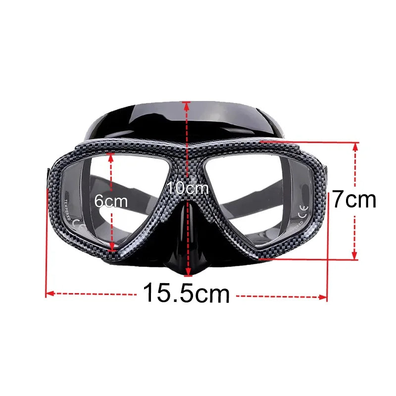 Myopia Diving Mask Snorkel Set with Anti Fog Spray