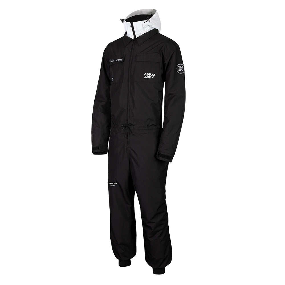 Thick One-Piece Hooded Jumpsuit