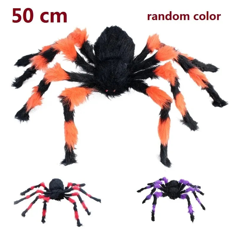 Giant Halloween Spider & Web Outdoor Decoration Set