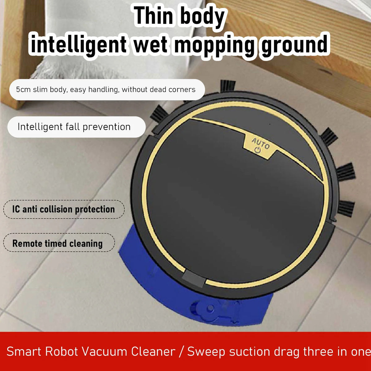 Ultra-Thin Smart Automatic Robot Vacuum Cleaner & Mop