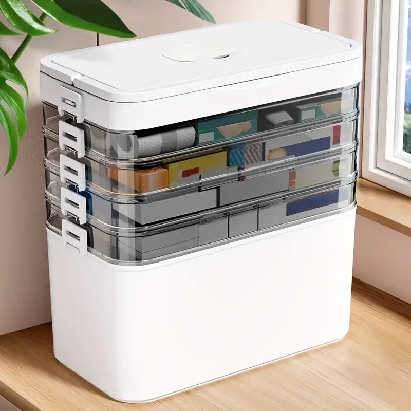 Multi-Layer Waterproof Pill & Medicine Organizer Storage Box