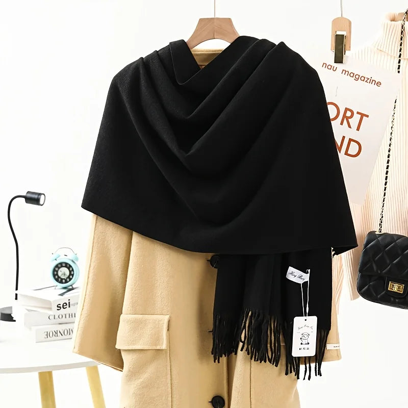 Luxurious Wool-Blend Winter Pashmina Shawl & Scarf