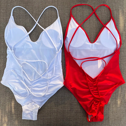 Padded One Piece Swimsuit Birthday Bathing Suit