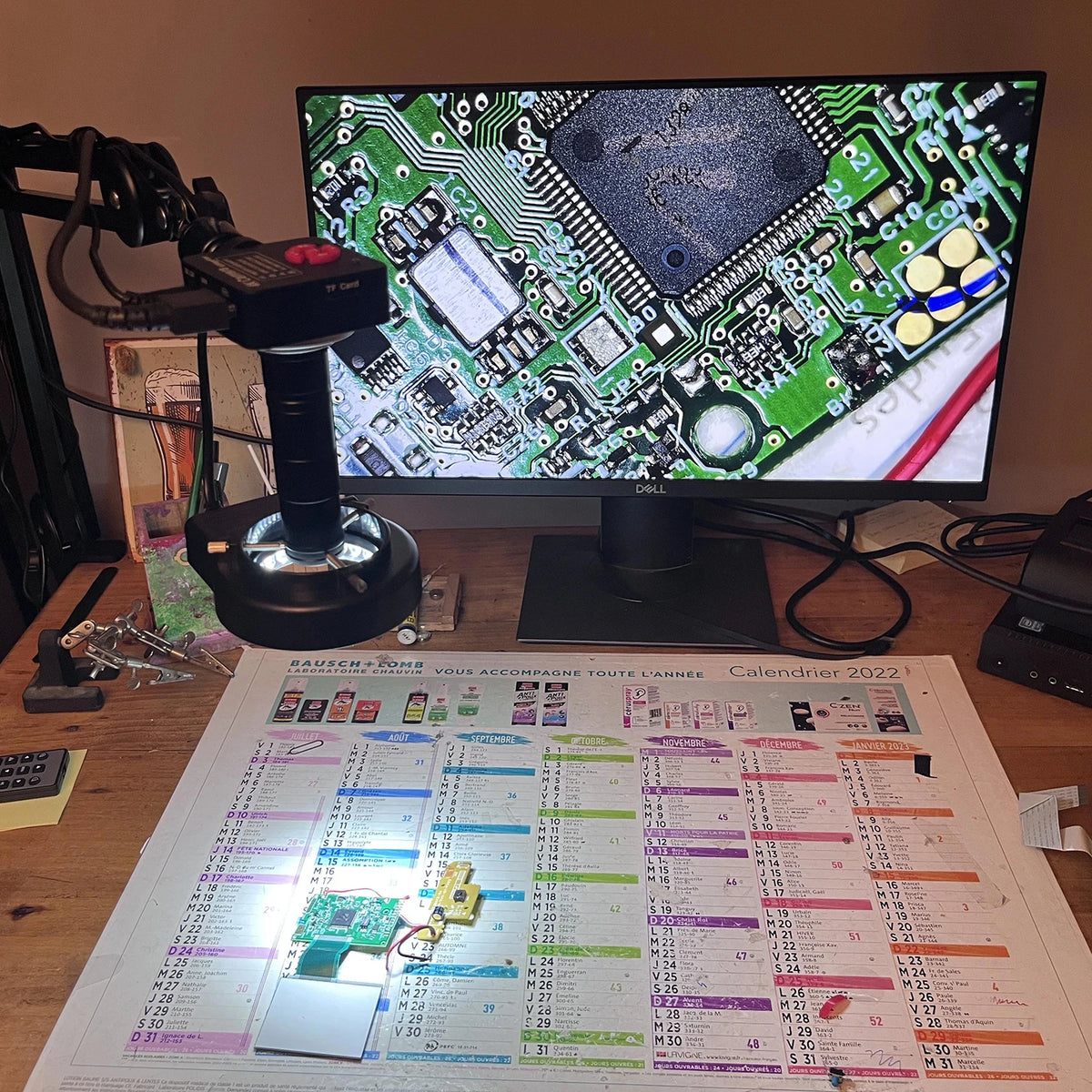 YIZHAN 48MP 4K Electronics Soldering Microscope with 1-150X Lens & HDMI/USB Camera