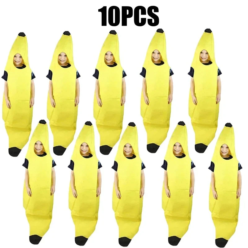 Adult Funny Banana Cosplay Costume – Unisex Fruit Suit for Halloween & Parties