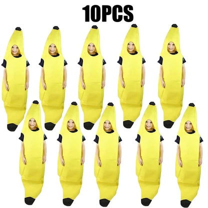 Adult Funny Banana Cosplay Costume – Unisex Fruit Suit for Halloween & Parties