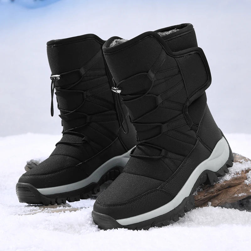 Unisex Waterproof Plush Winter Snow Boots
