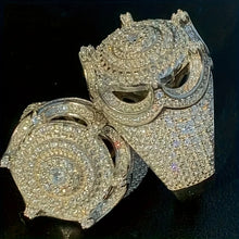 Solid 925 Sterling Silver Iced King Crown Ring