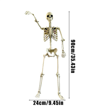 Life-Size Poseable Halloween Skeleton Decoration