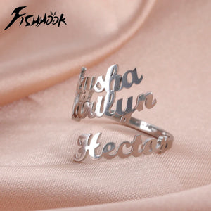 Double First Name Finger Ring