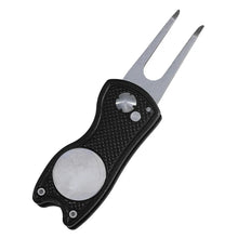 Foldable Golf Divot Repair Tool with Golf Ball Groove Cleaner