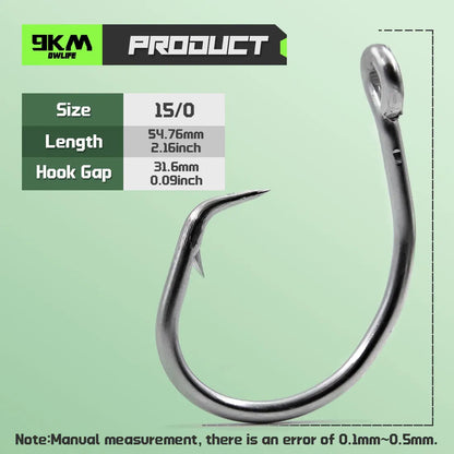 Forged in-line Large Circle Hooks
