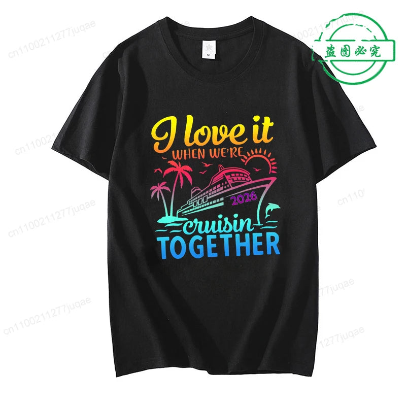 Women’s Cruise Squad 2026 Graphic T-Shirt – Casual Short Sleeve Vacation Tee