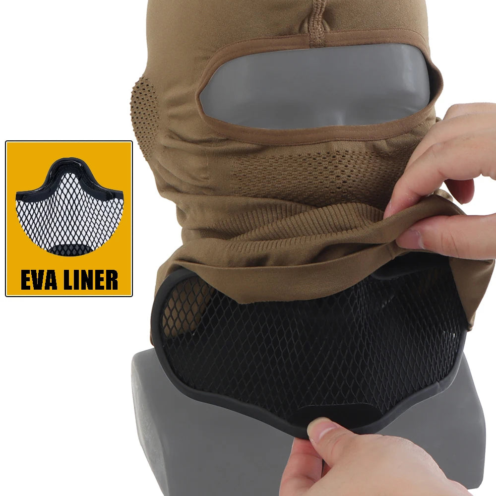 Tactical Venom Balaclava V1 – Full-Face Breathable Mask with Steel Mesh Protection