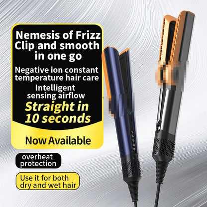 HT01 2-in-1 Hair Dryer & Straightener Brush