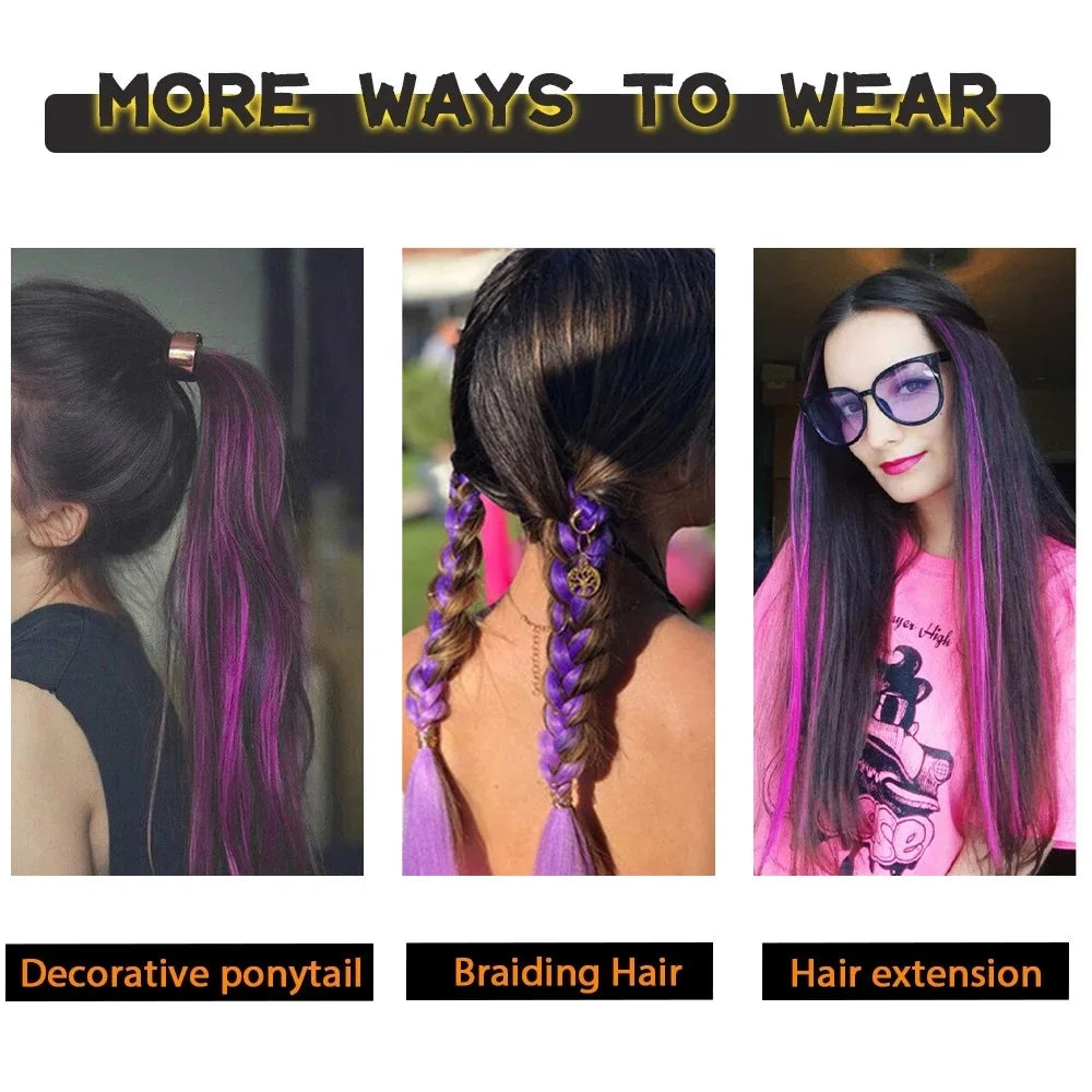 HAIRSTAR 22-Inch Synthetic Colored Clip-In Hair Extension