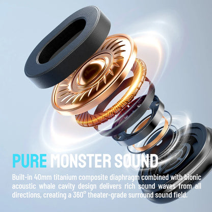 Monster Airstar AH100 ANC Bluetooth 6.0 Over-Ear Headphone with Active Noise Canceling