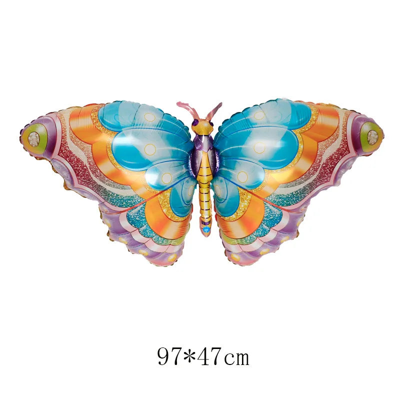 Large Butterfly Aluminum Foil Balloon - Party Decor & Photo Prop