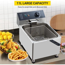 11L Stainless Steel Deep Fryer with Basket