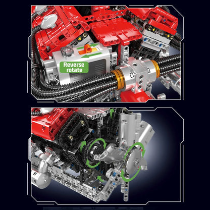 Mould King V12 Engine Motorized Building Block Set – 3472Pcs Technical Car Model