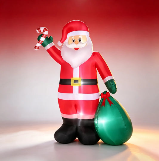 Outdoor Inflatable Cartoon Santa Claus Holiday Decoration