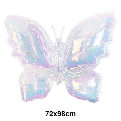 Large Butterfly Aluminum Foil Balloon - Party Decor & Photo Prop